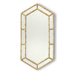 Global Views Sara Gold Leaf Bamboo Hexagon Mirror