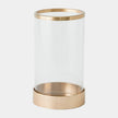 Global Views Banded Antique Brass Hurricane