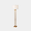 Global Views Four Pillar Satin Brass Floor Lamp