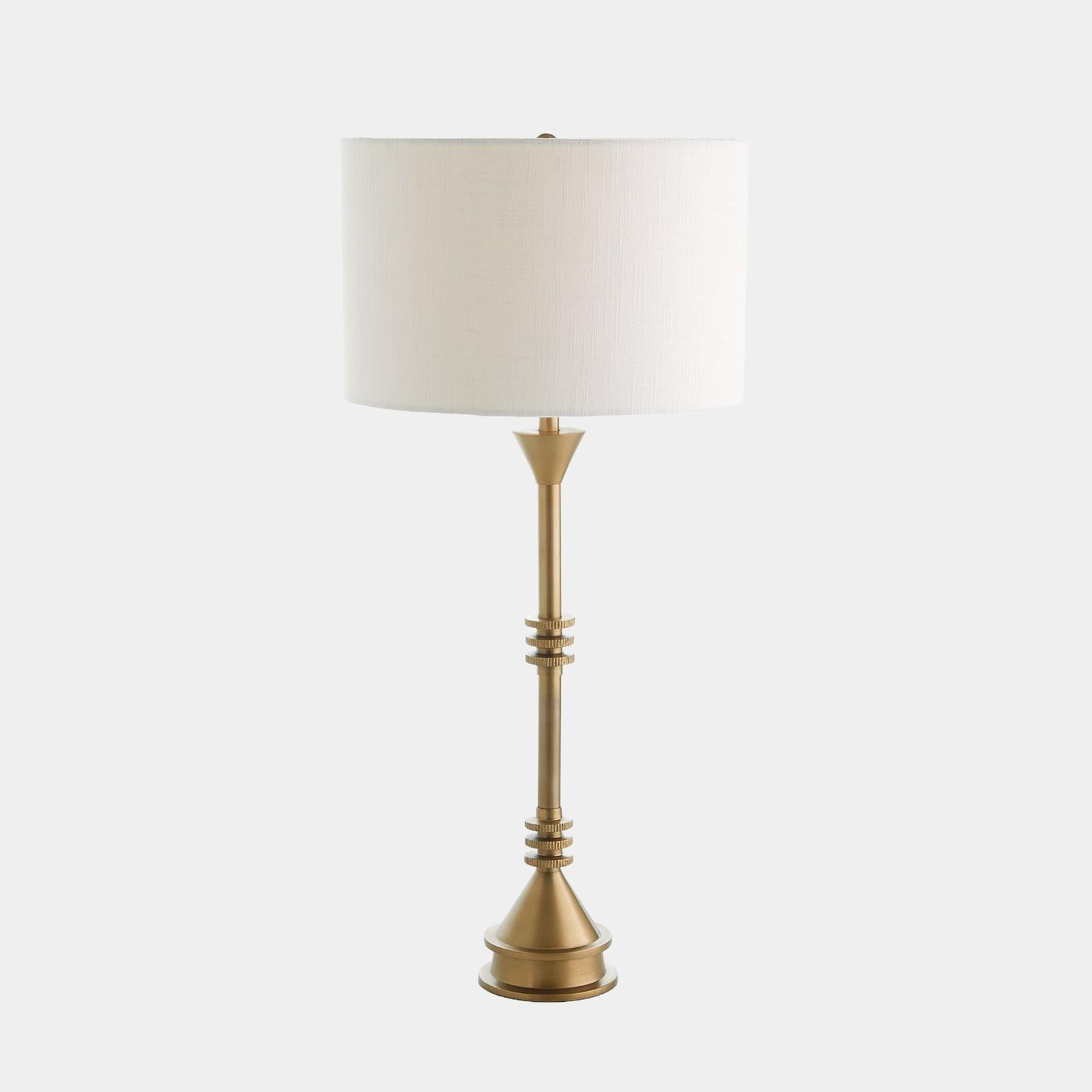 Global Views Gear Antique Brass Table Lamp