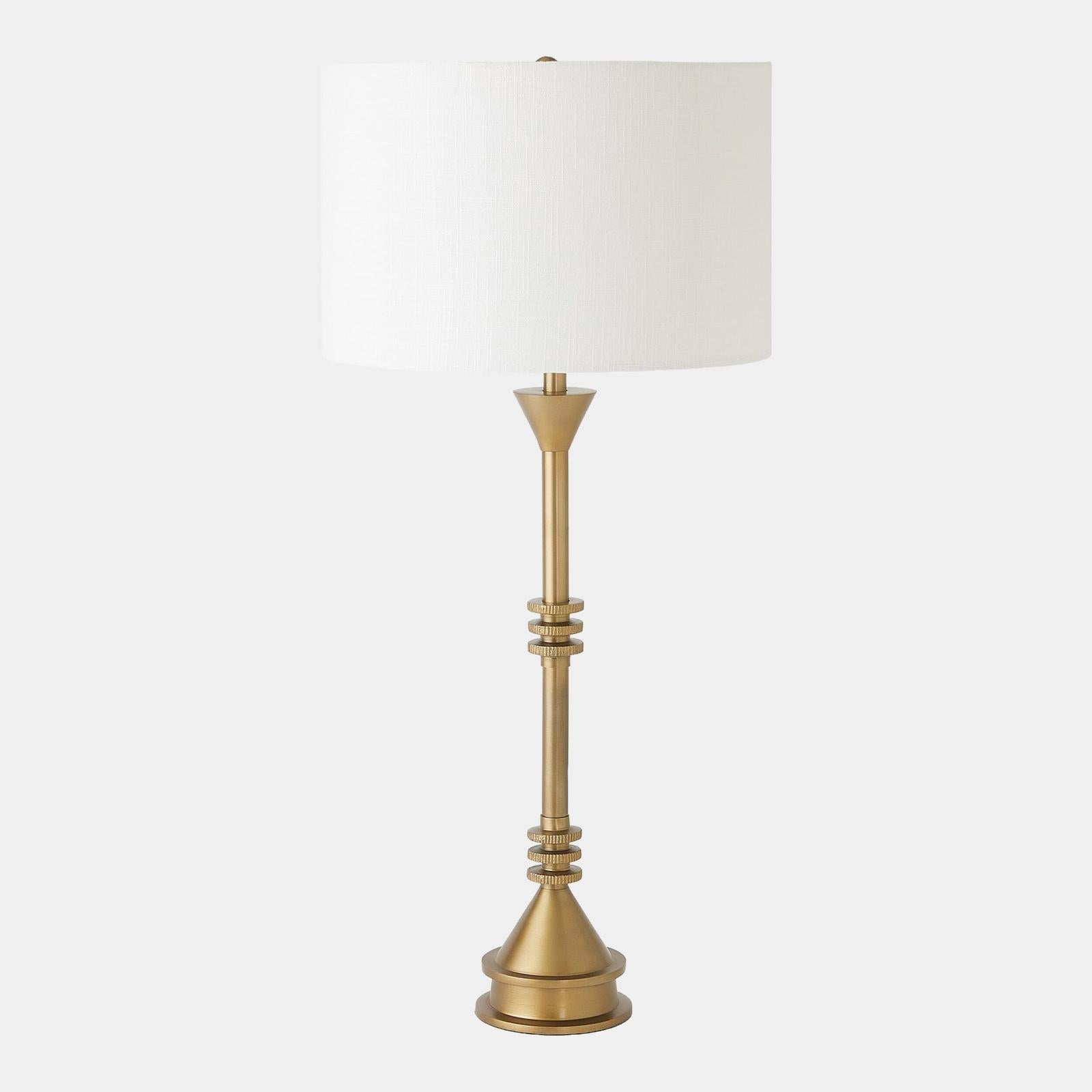Global Views Gear Antique Brass Table Lamp