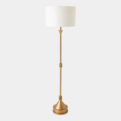 Global Views Gear Antique Brass Floor Lamp