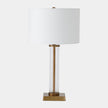 Global Views Franklin Antique Brass Glass Tube Table Lamp