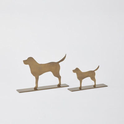 Global Views Antique Brass Dog Sculpture
