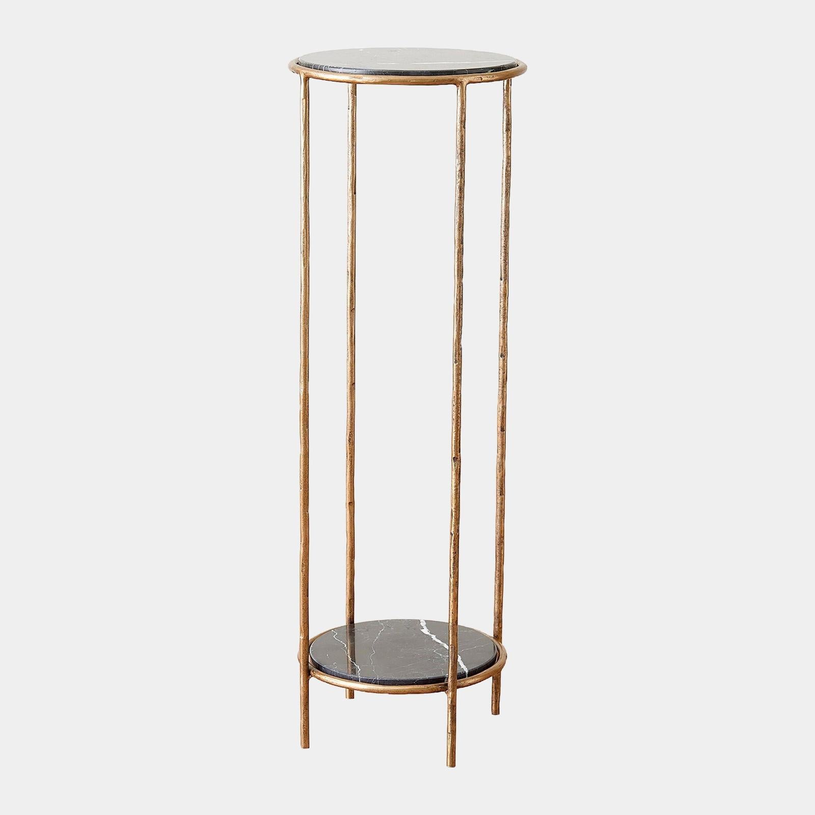 Global Views Nicky Iron Pedestal Table