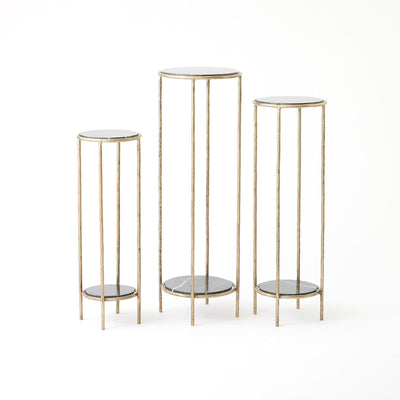 Global Views Nicky Iron Pedestal Table