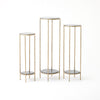 Global Views Nicky Iron Pedestal Table