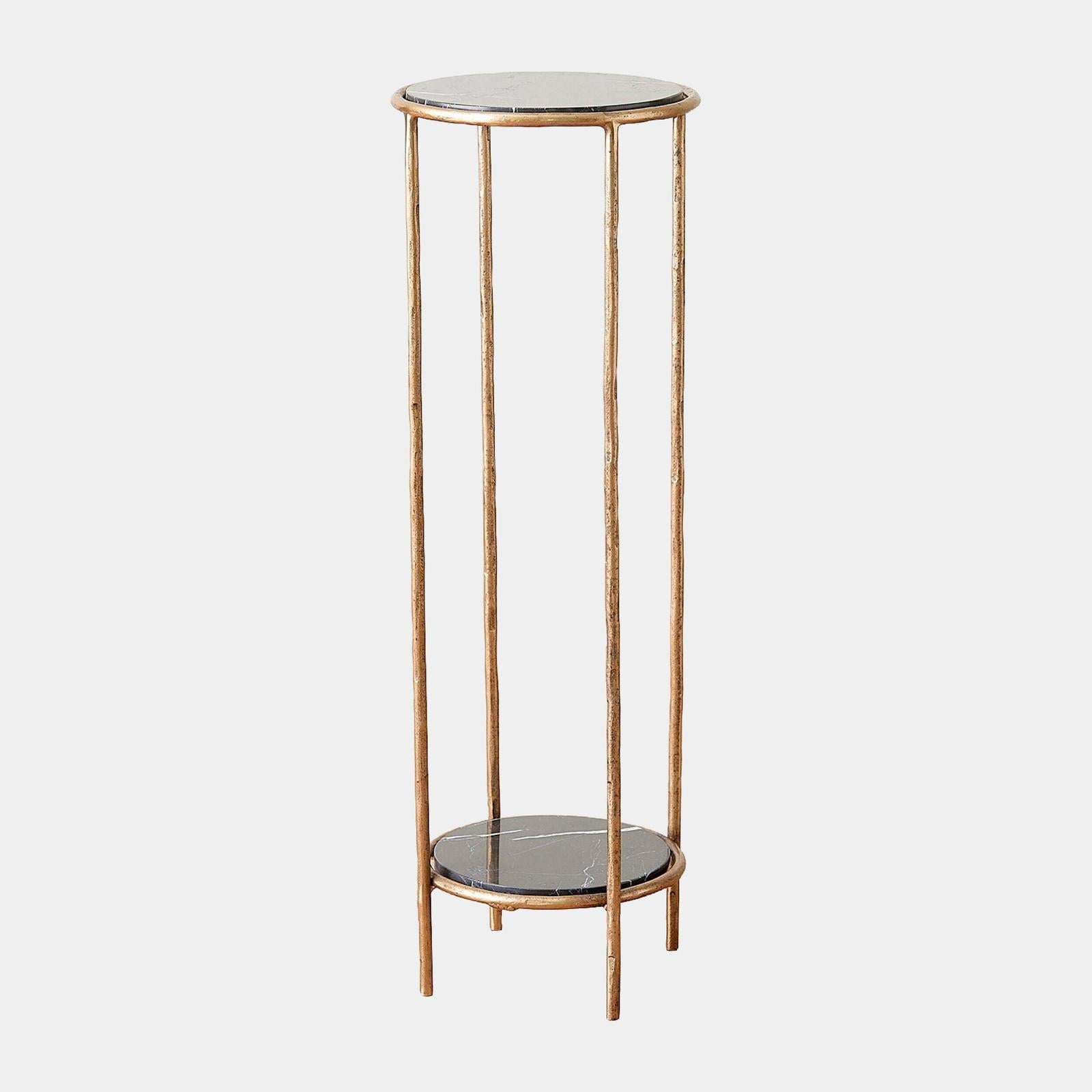 Global Views Nicky Iron Pedestal Table
