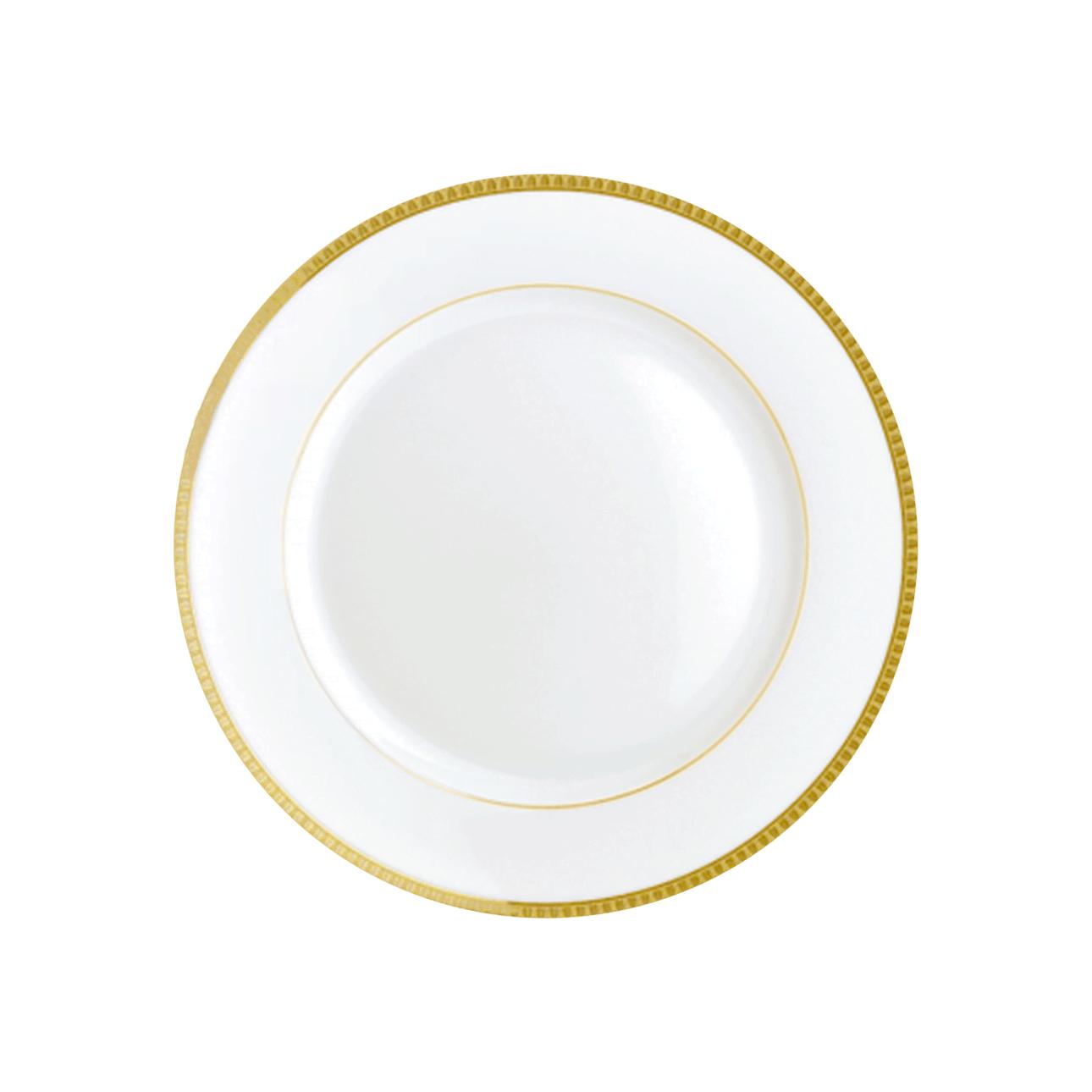 Christofle Malmaison Porcelain Dessert Plate Gold 21 Cm