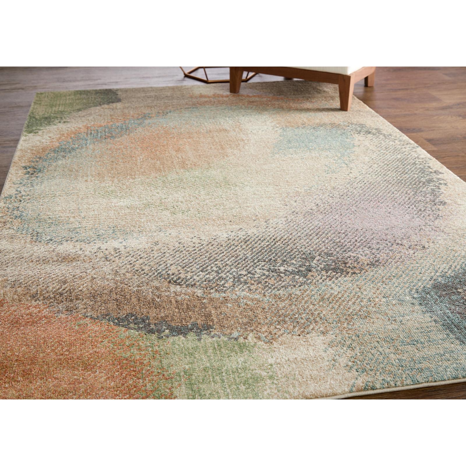 Feizy Eden 39QTF Modern Abstract Rug in Brown/Tan/Blue