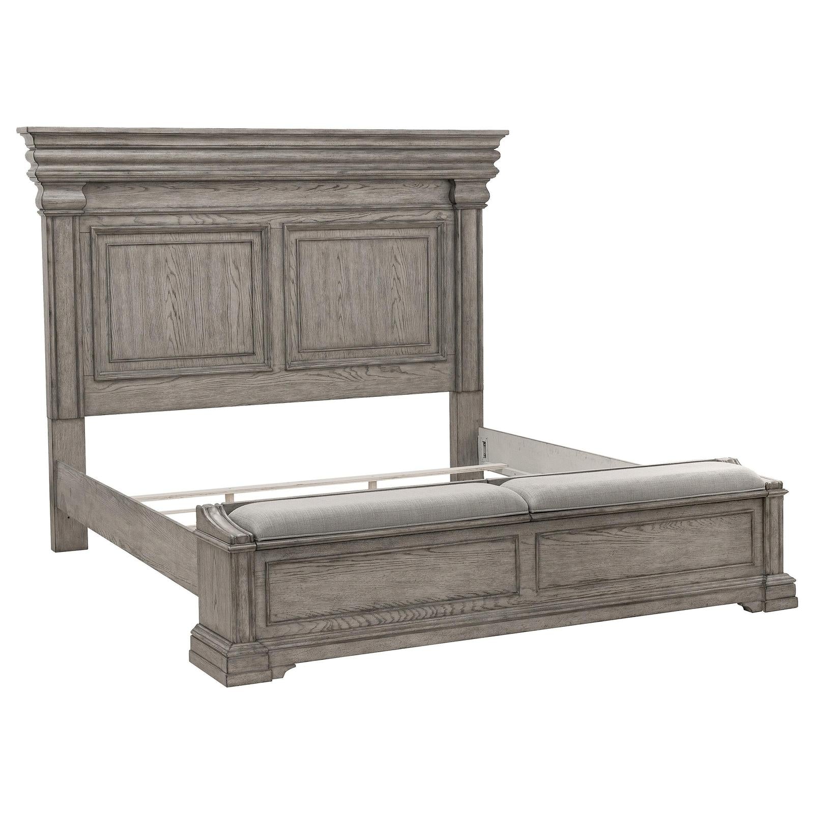 Pulaski Furniture Madison Ridge Heritage Taupe Panel Bed With Blanket Chest Footboard
