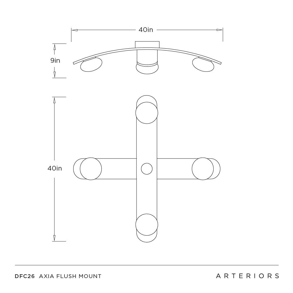 Arteriors Axia Flush Mount