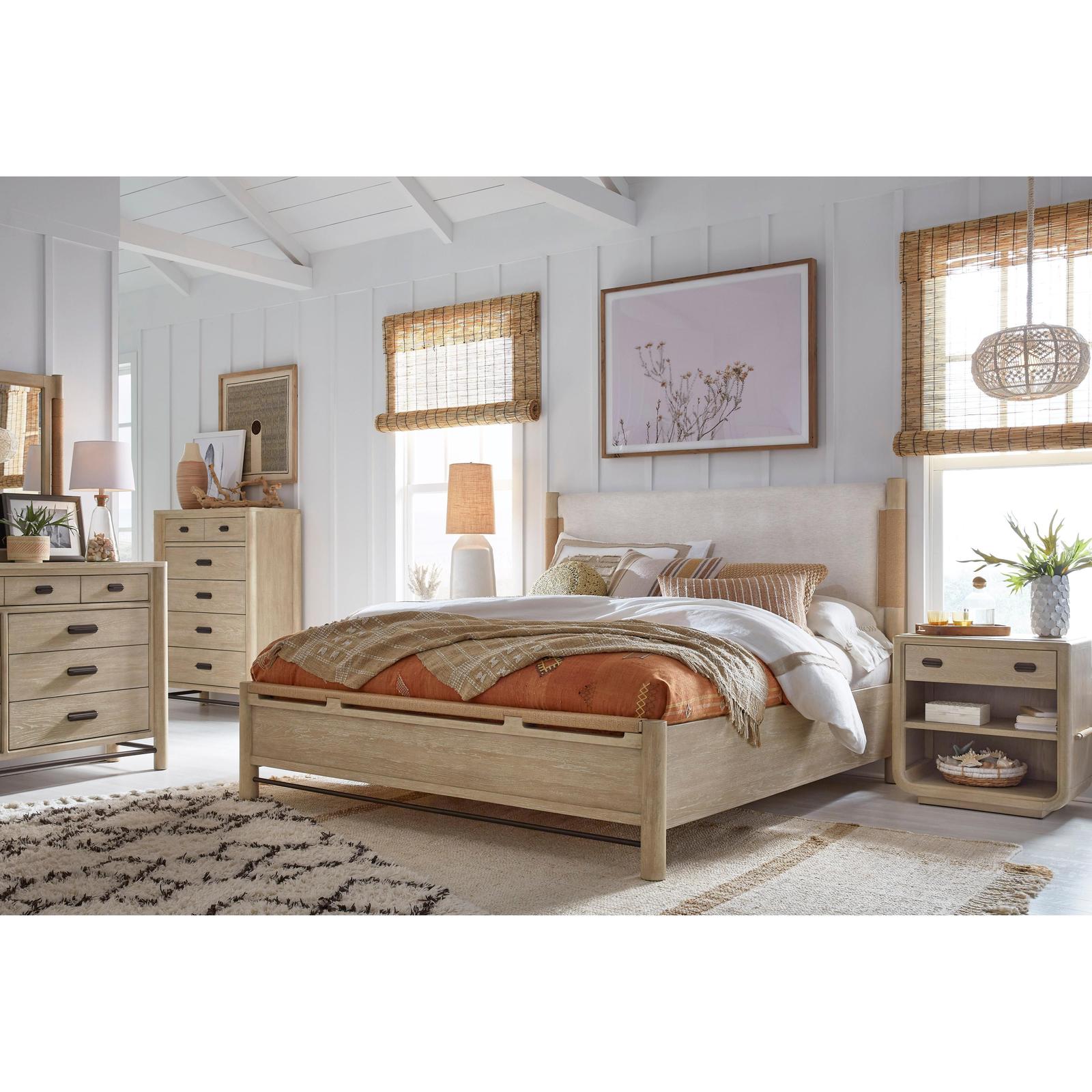 Salt Life Home Sunset Cove Sanibel Brown California King Panel Upholstered Bed