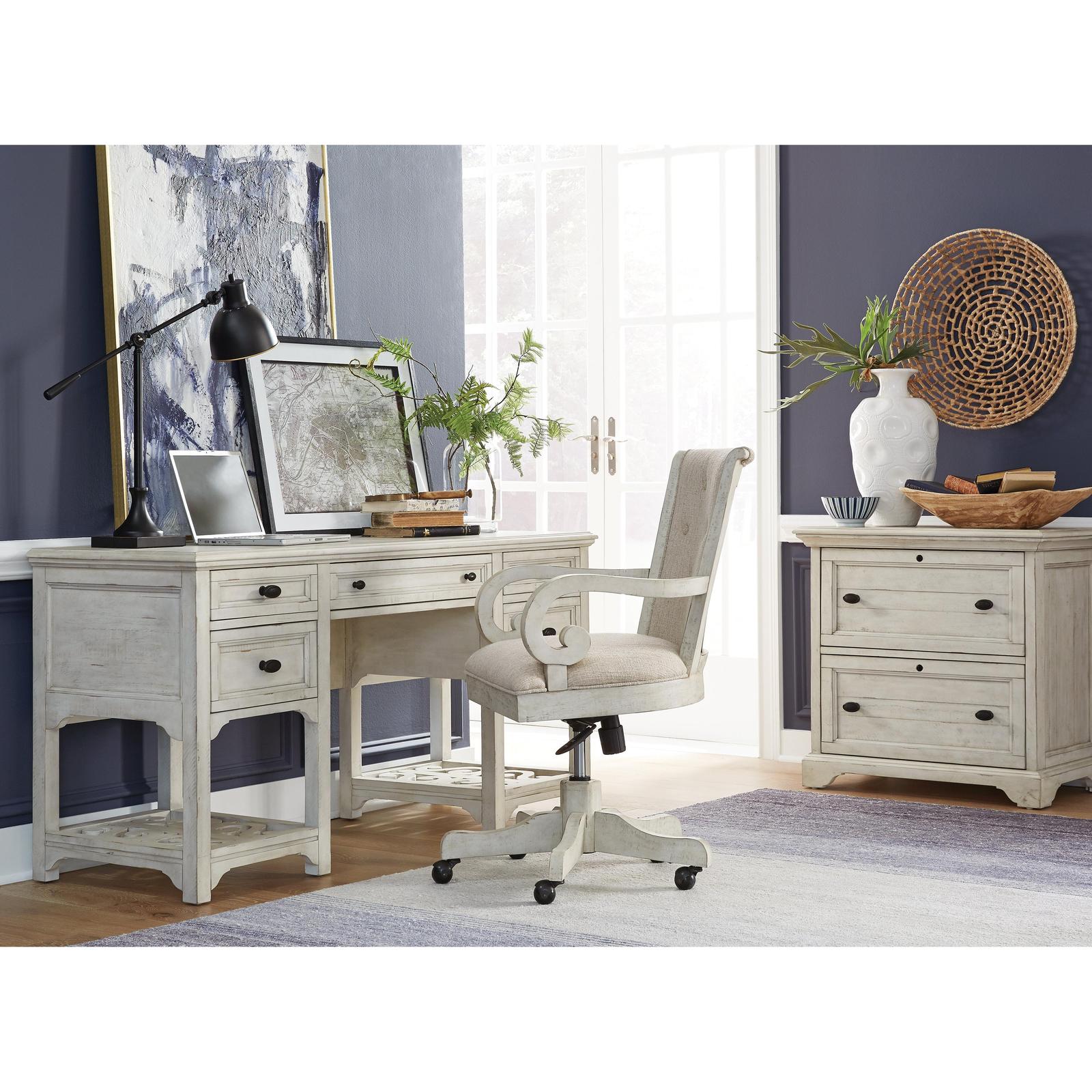 Magnussen Home Bronwyn Alabaster Fully Upholstered Swivel Chair