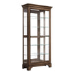 Pulaski Pulaski Accents Rich Brown Soft Chestnut Glass Shelves And Led Light Sliding Door Curio