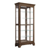 Pulaski Pulaski Accents Rich Brown Soft Chestnut Glass Shelves And Led Light Sliding Door Curio