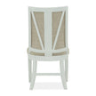 Magnussen Home Heron Cove Chalk White And Dovetail Grey Upholstered Host Chair Set of 2
