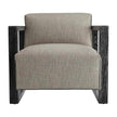 Arteriors Duran Chair Fossil Tweed Black Cerused