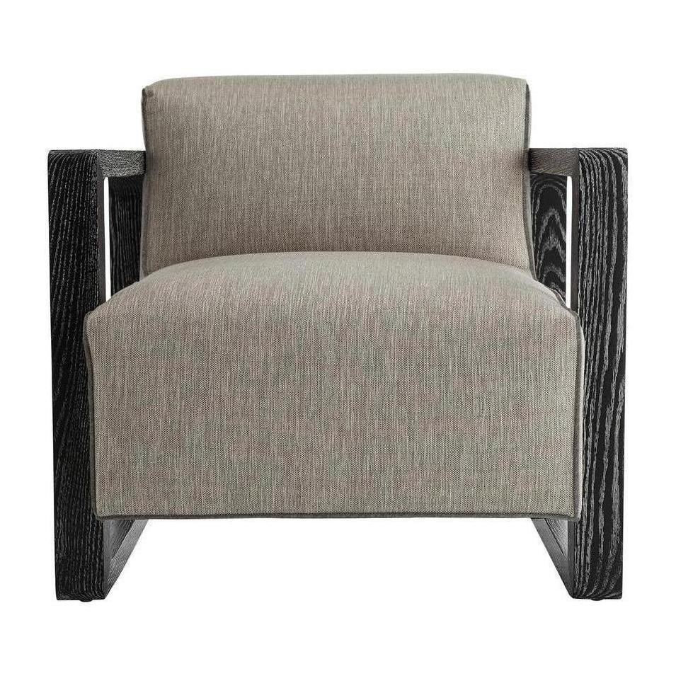 Arteriors Duran Chair Fossil Tweed Black Cerused
