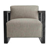 Arteriors Duran Chair Fossil Tweed Black Cerused