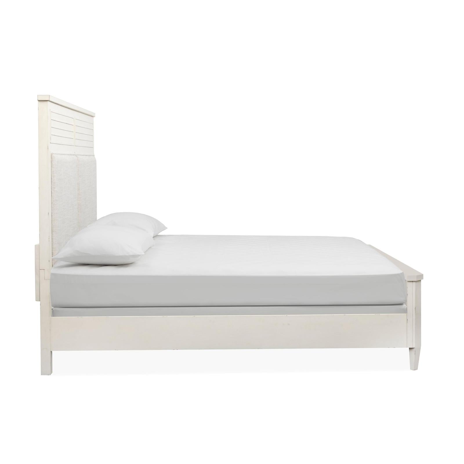 Salt Life Home Echo Isles Sea Pearl and Driftwood California King Upholstered Panel Bed