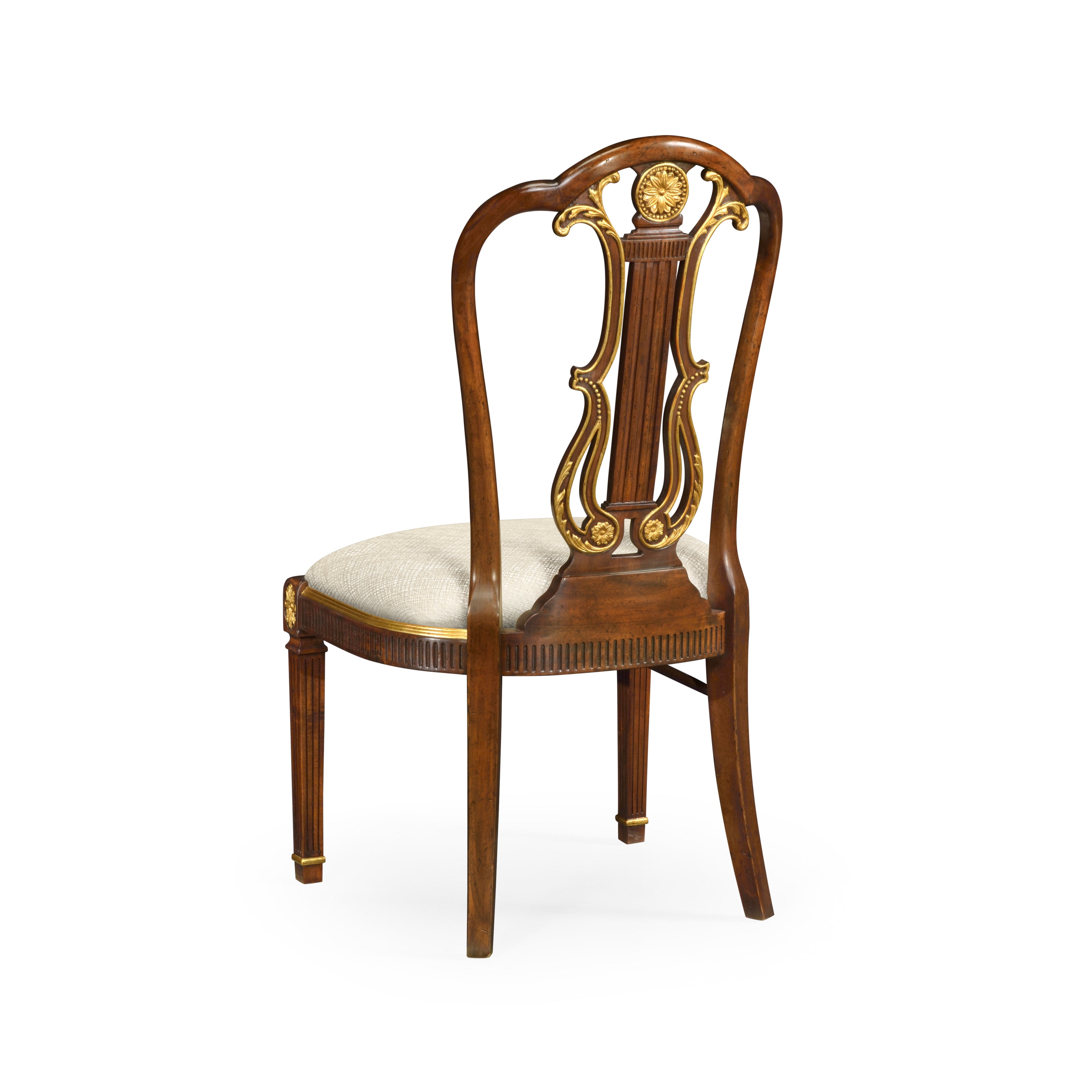Jonathan Charles Buckingham Gilded Lyre Back Side Chair