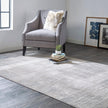 Feizy Aura 3736F Modern Abstract Rug in Gray/Ivory