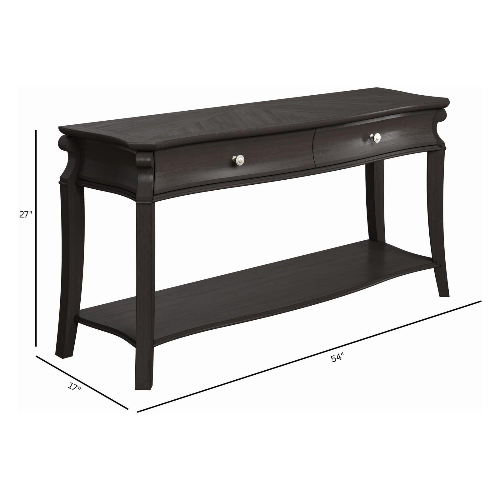 Magnussen Home Francine Warm Charcoal Rectangular Sofa Table