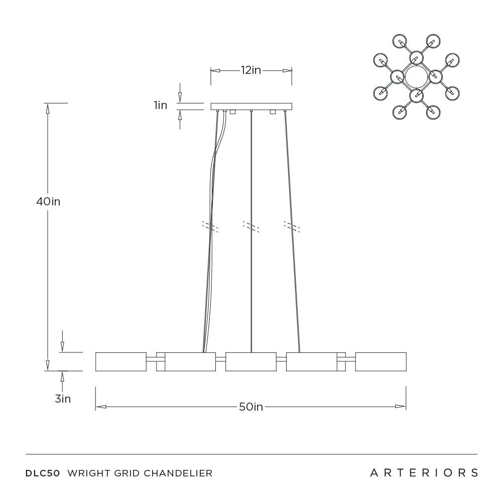 Arteriors Wright Grid Chandelier