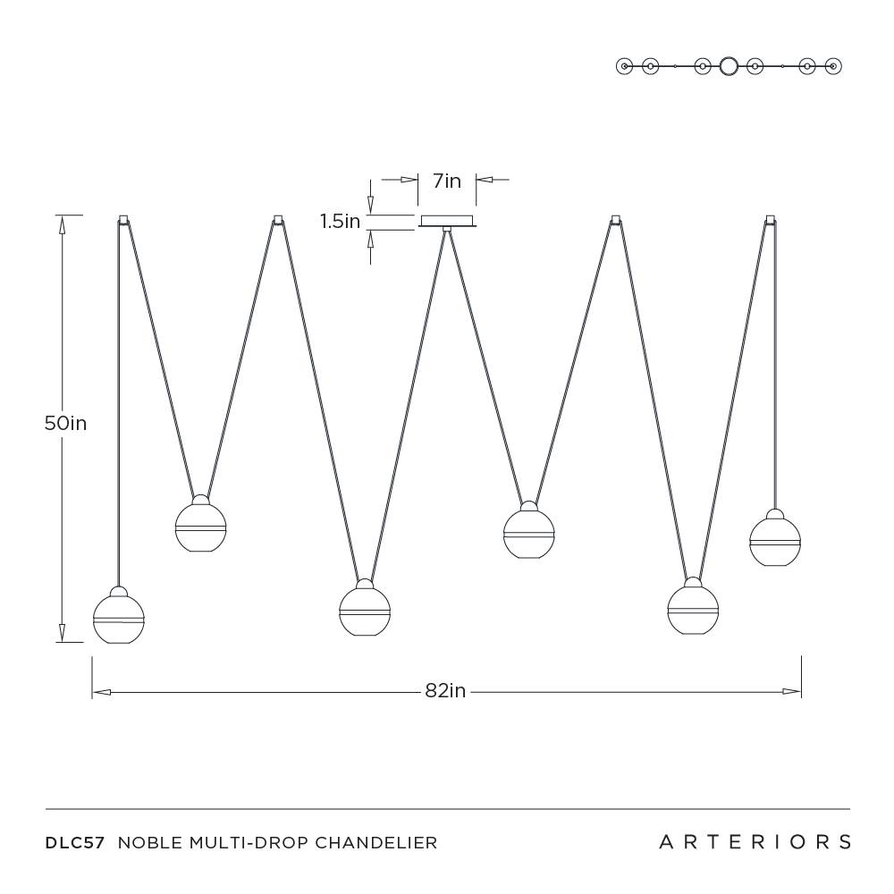 Arteriors Noble Multidrop Chandelier