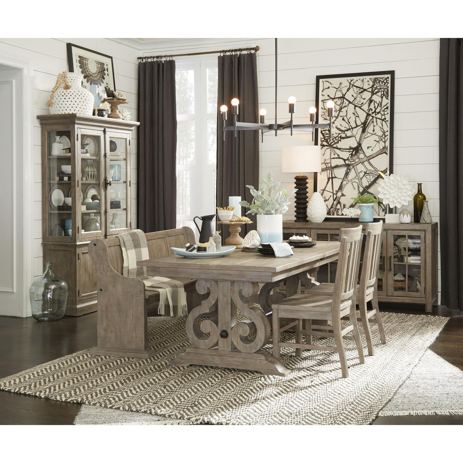 Magnussen Home Tinley Park Dove Tail Grey Extendable Rectangular Dining Table
