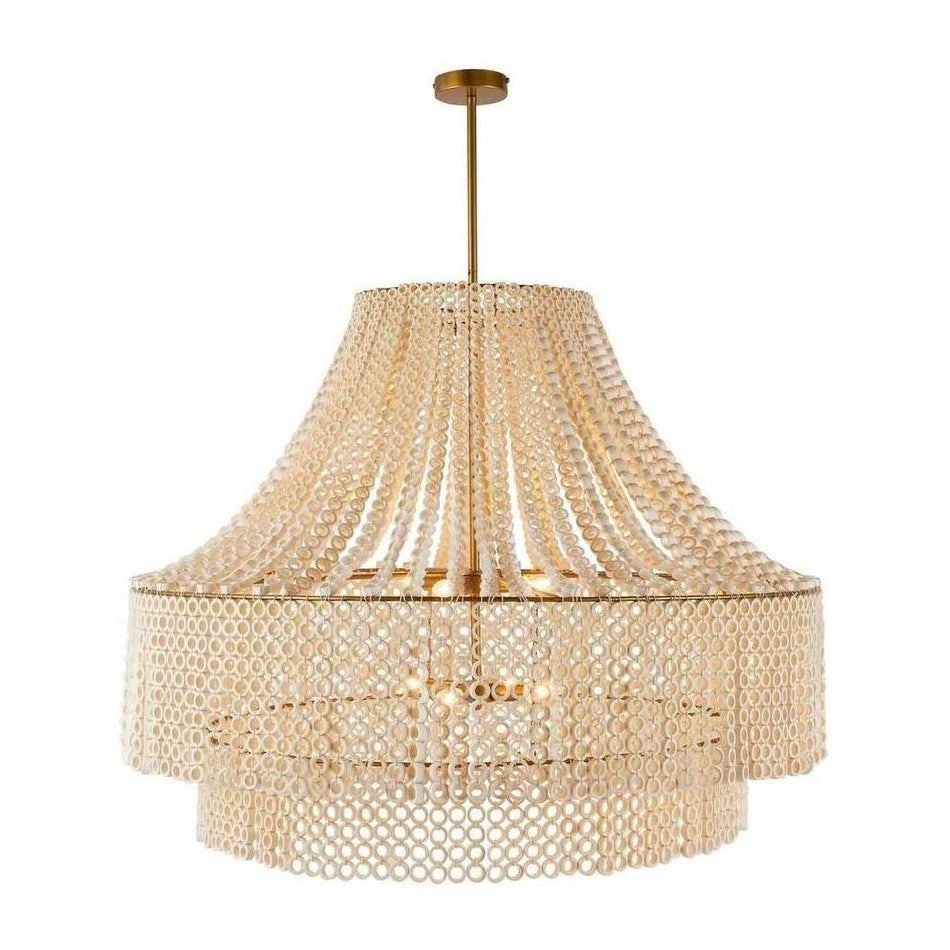 Arteriors Hannie White Wood Chandelier