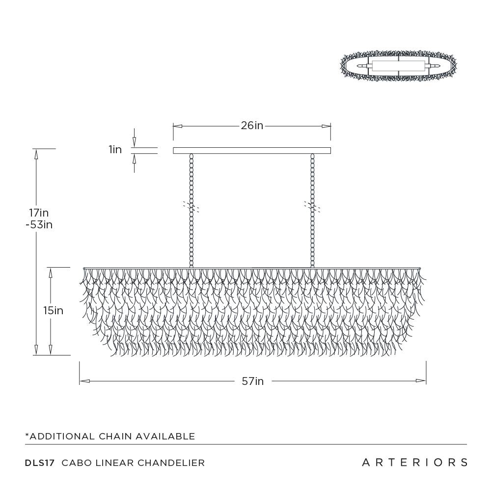 Arteriors Cabo Linear Chandelier