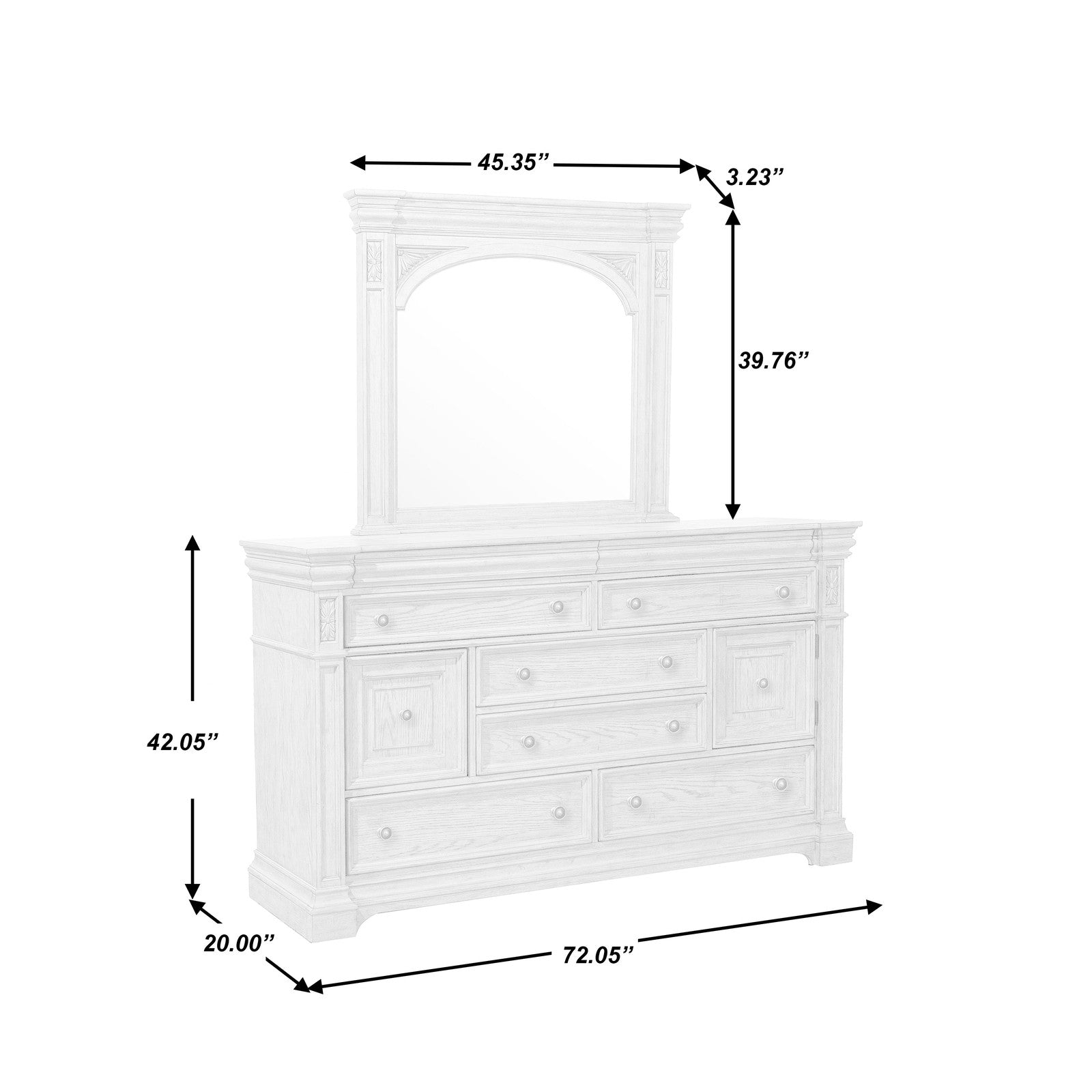 Pulaski Furniture Kingsbury Beveled Dresser Mirror