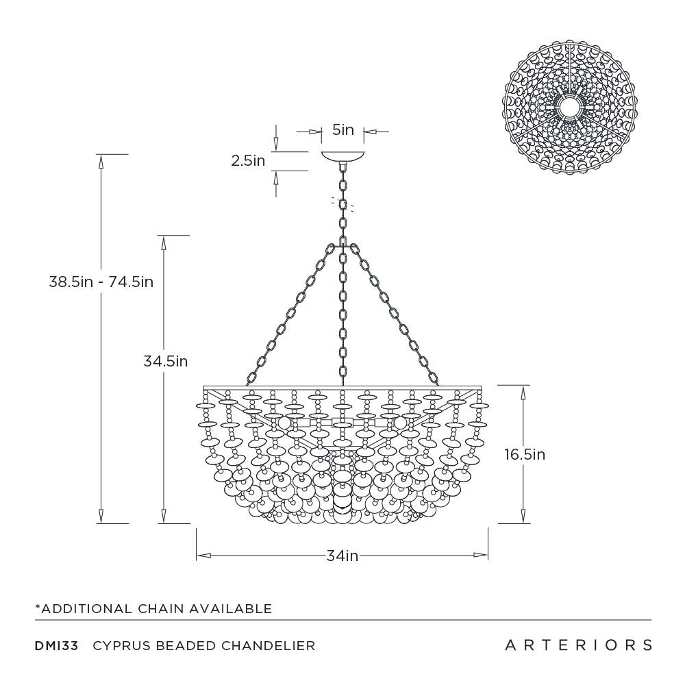 Arteriors Cyprus Beaded Chandelier
