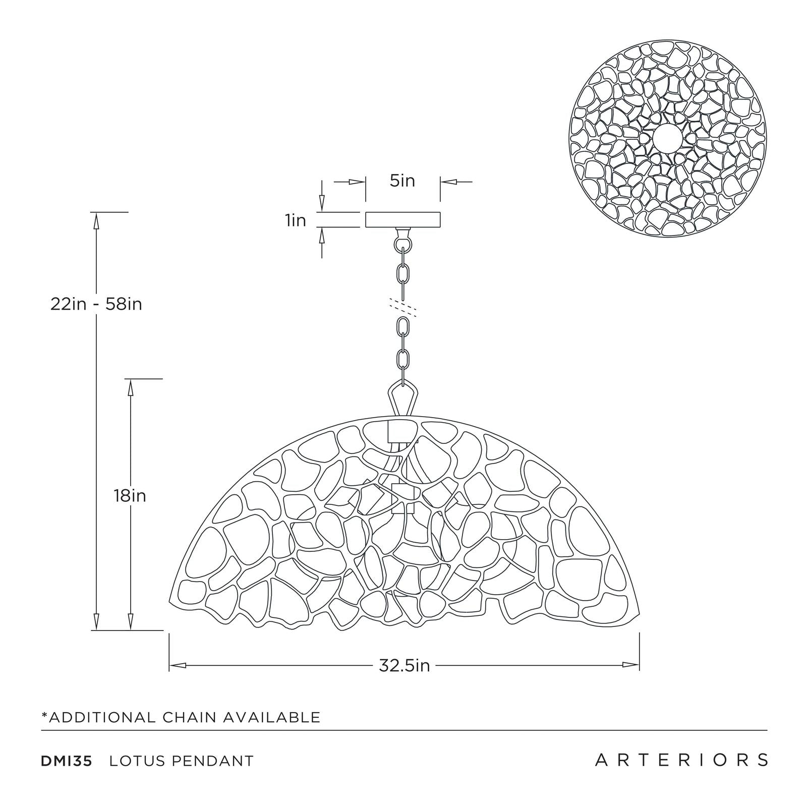 Arteriors Lotus Pendant