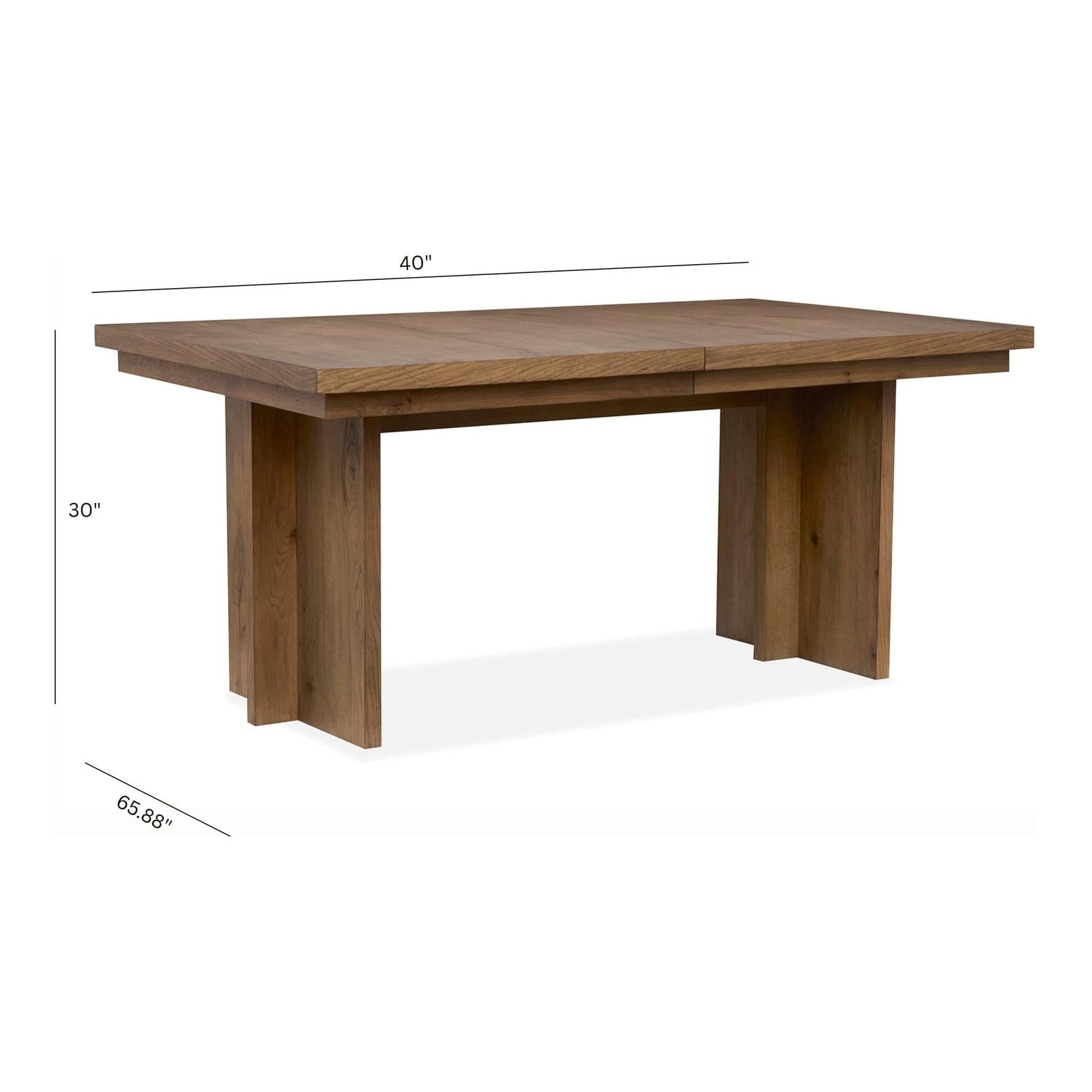Magnussen Home Marcel Harvest Brown Extendable Trestle Dining Table