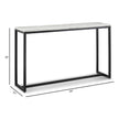 Magnussen Home Torin White Marble And Matte Black Rectangular Sofa Table