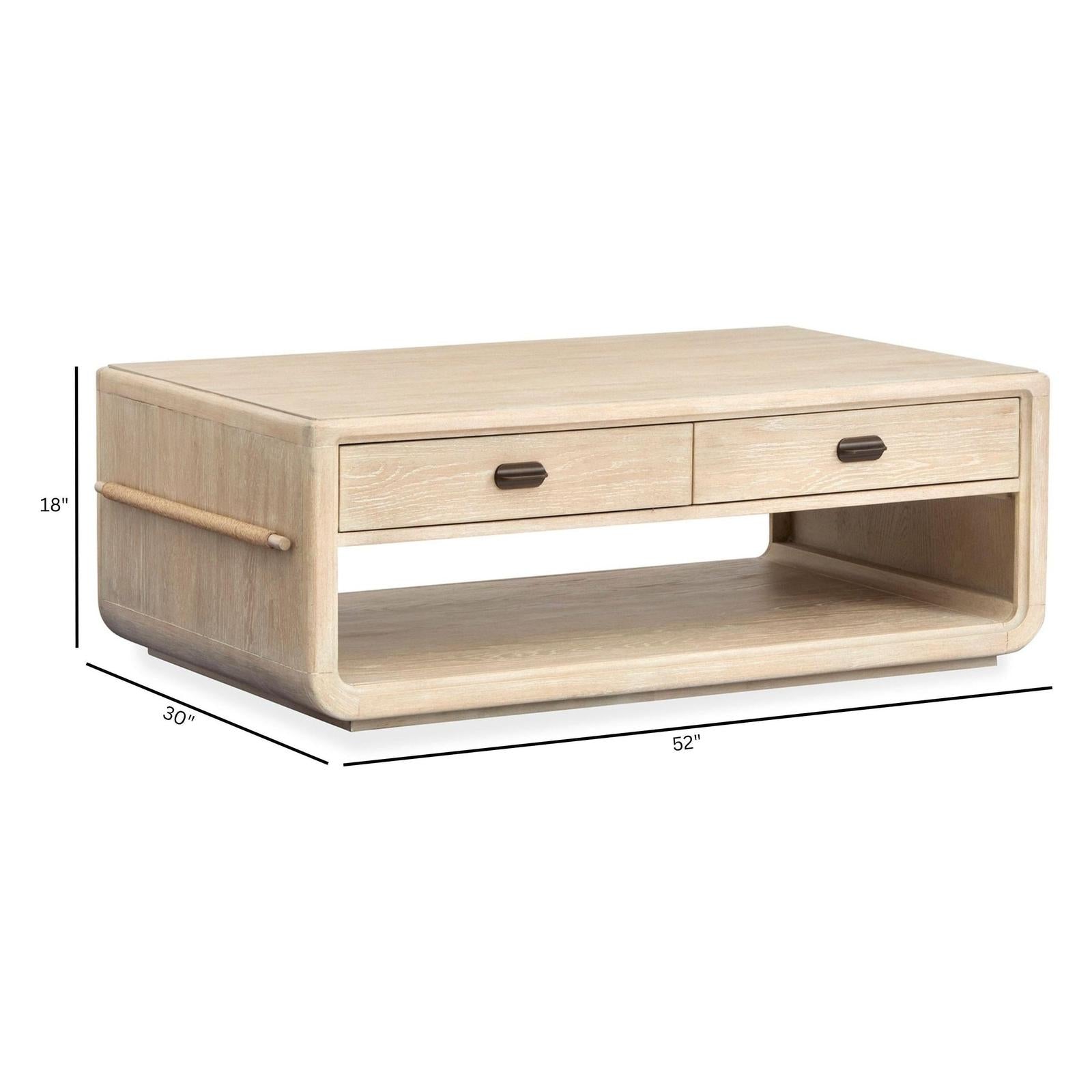 Salt Life Home Sunset Cove Sanibel Brown Rectangular Cocktail Table with Casters