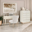 Michael Amini La Rachelle Vanity Set with Mirror & Chair - Champagne