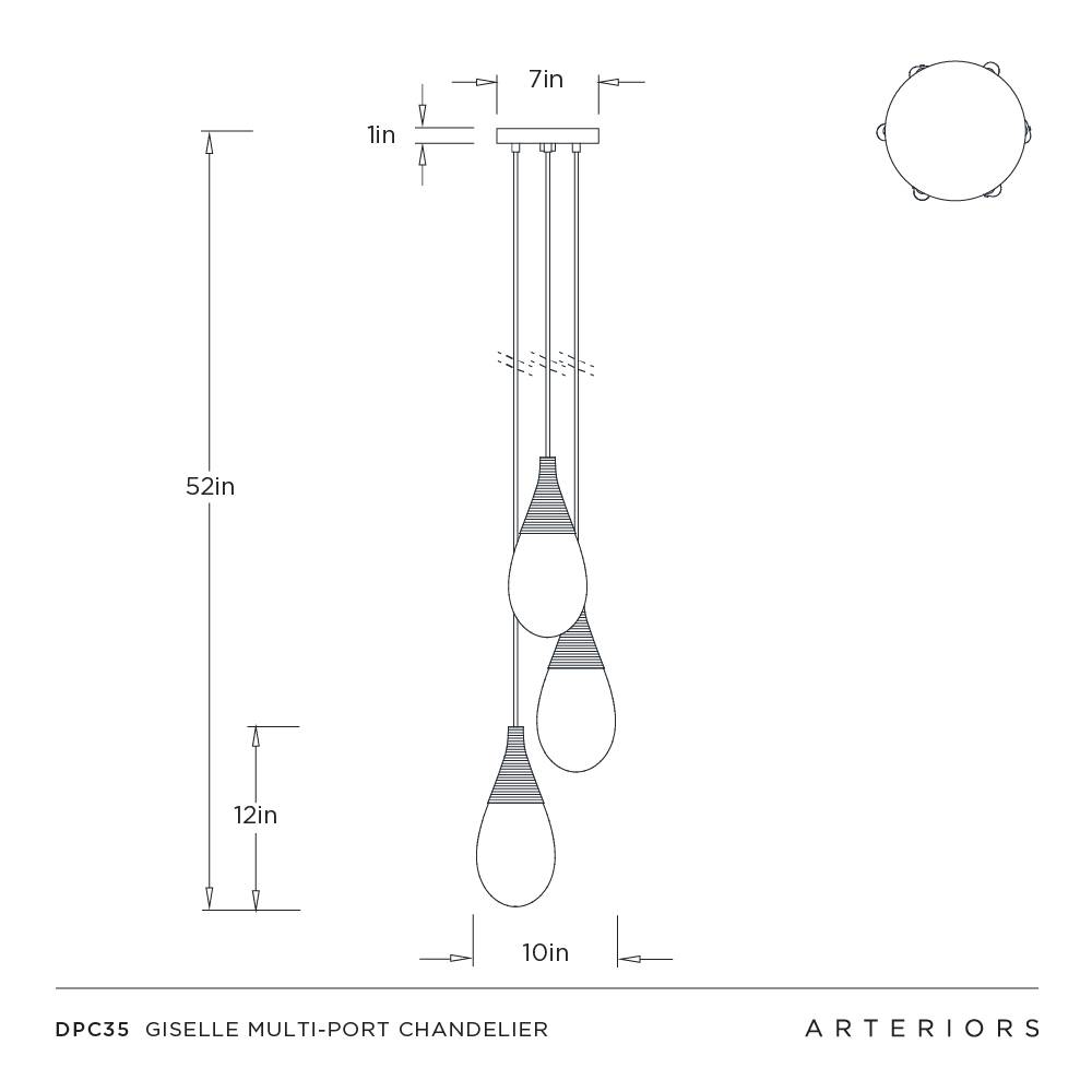 Arteriors Giselle MultiPort Chandelier