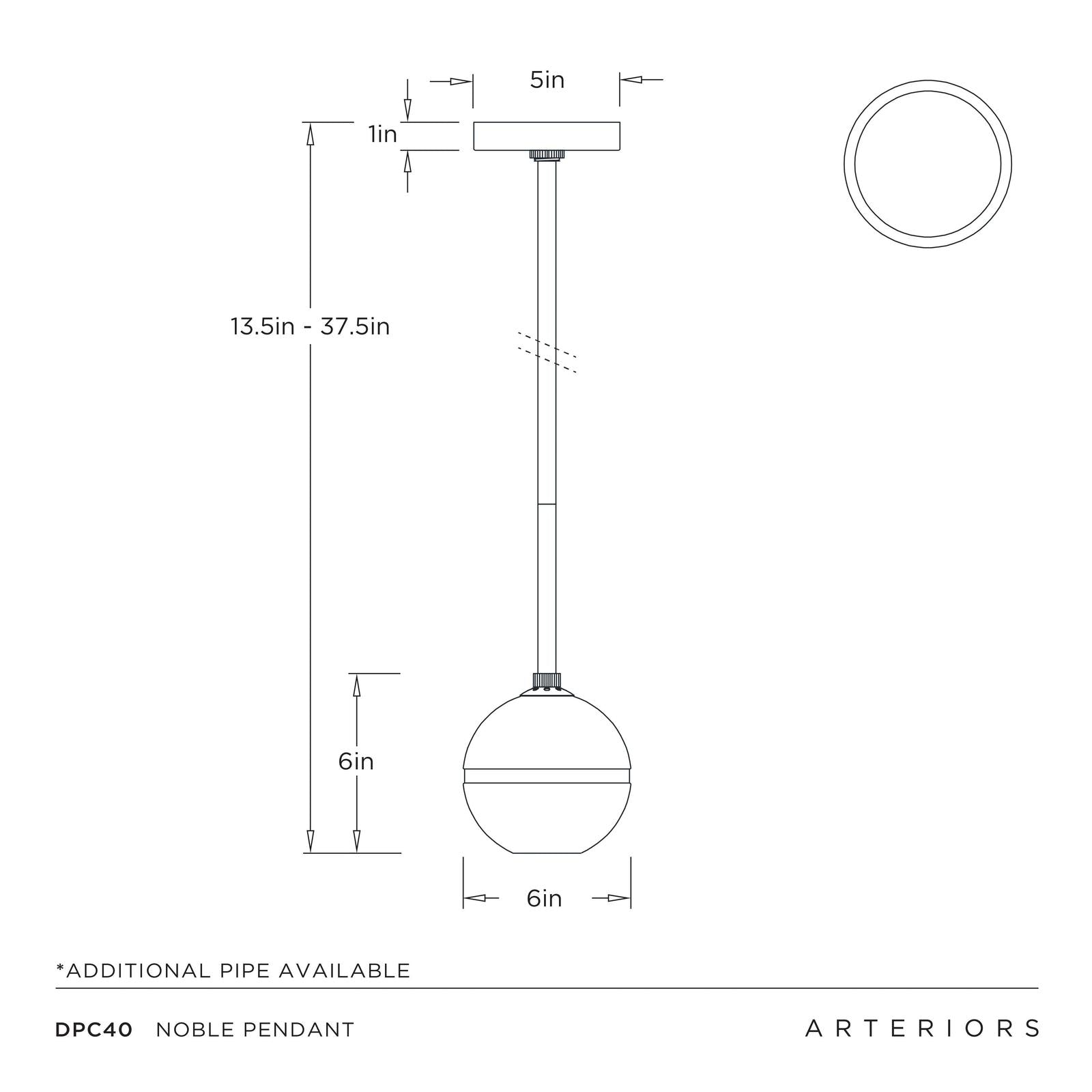 Arteriors Silver Noble Pendant