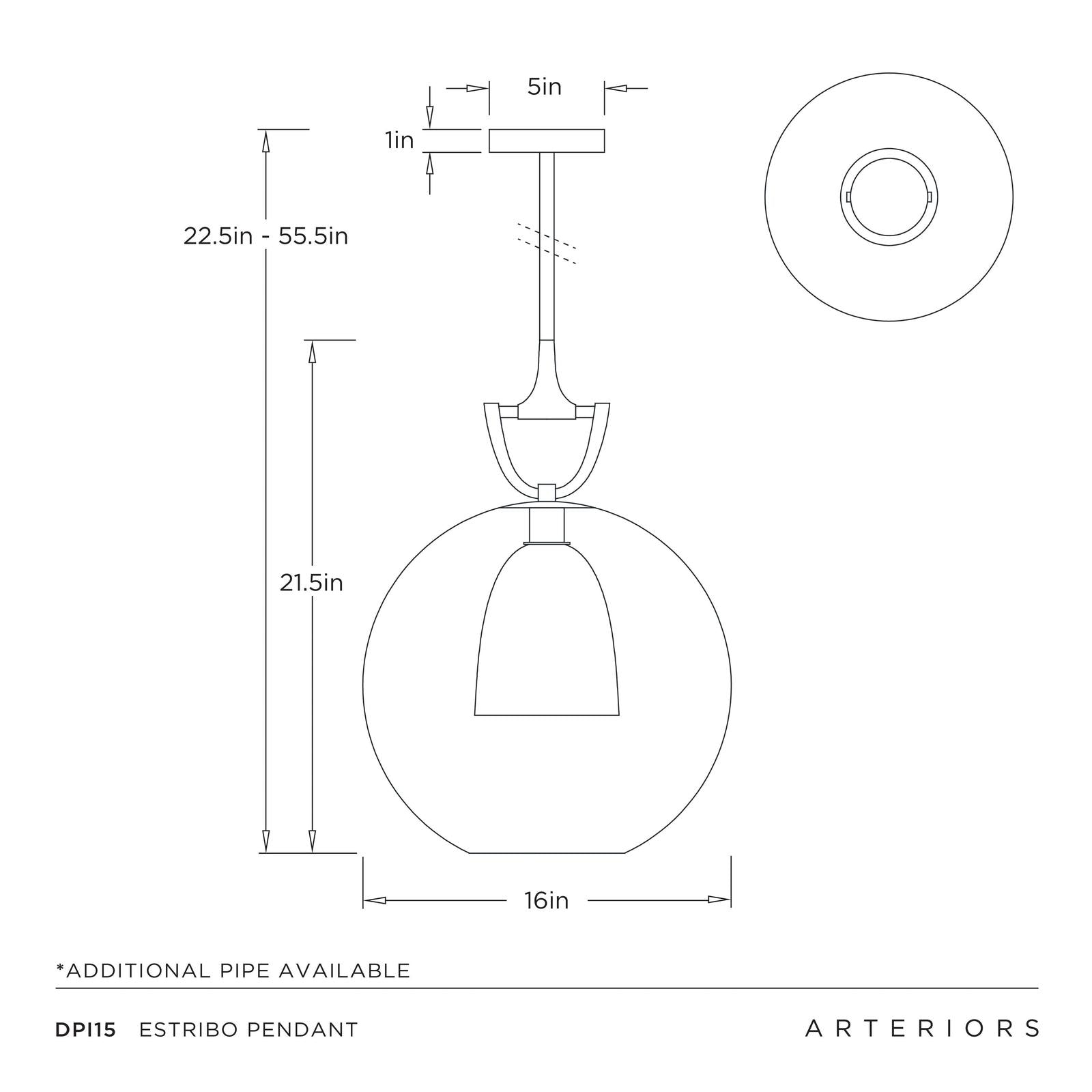 Arteriors Estribo Pendant