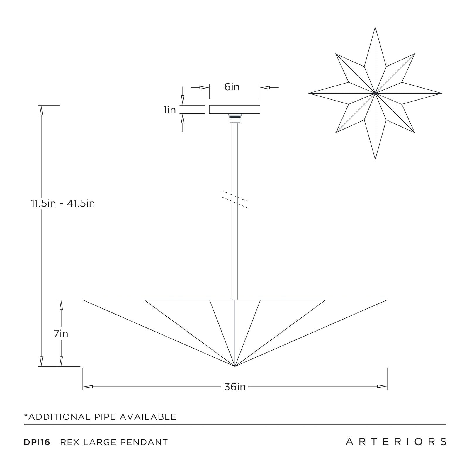 Arteriors Rex Large Pendant
