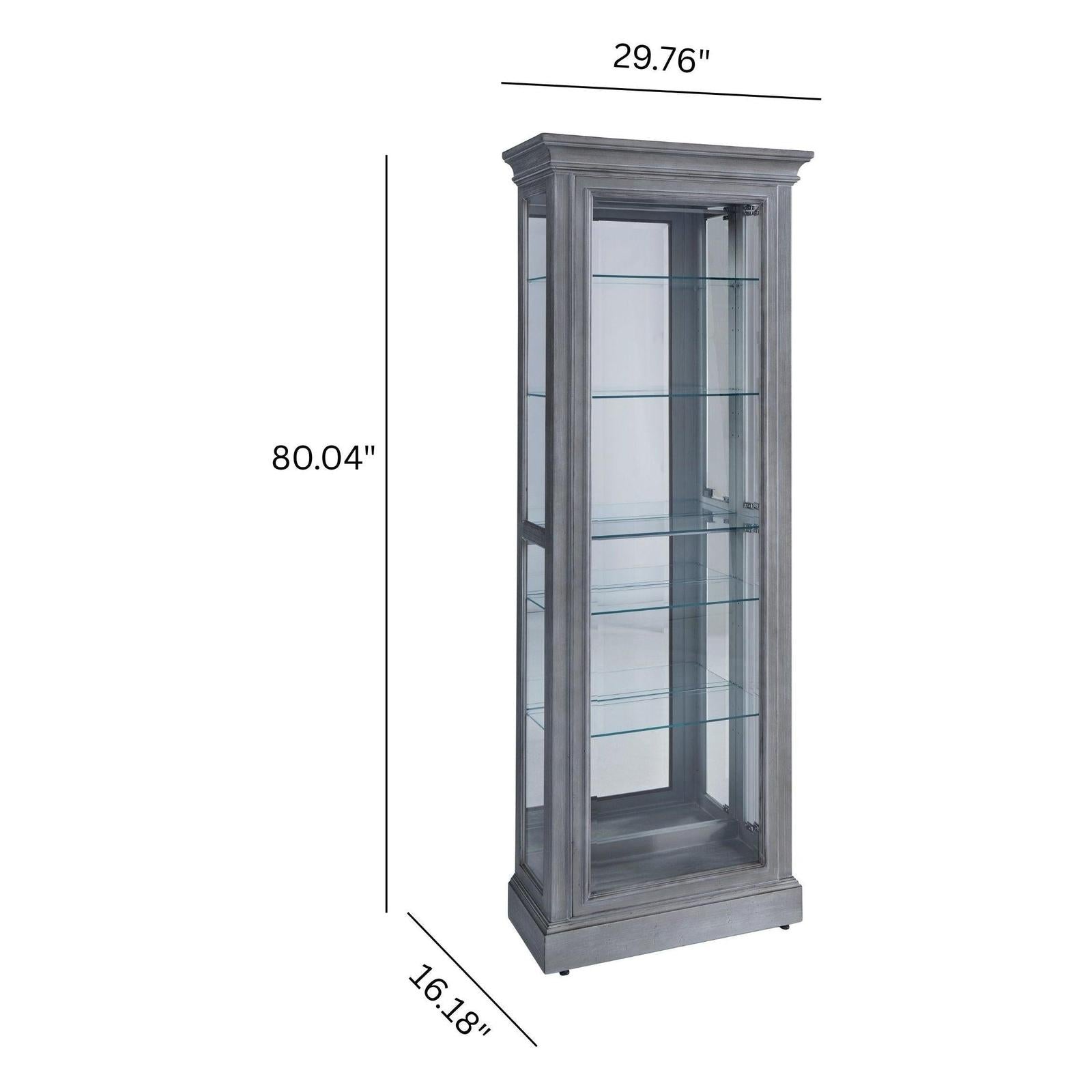 Pulaski Furniture Pulaski Furniture Accents Gray Side Entry Curio Cabinet