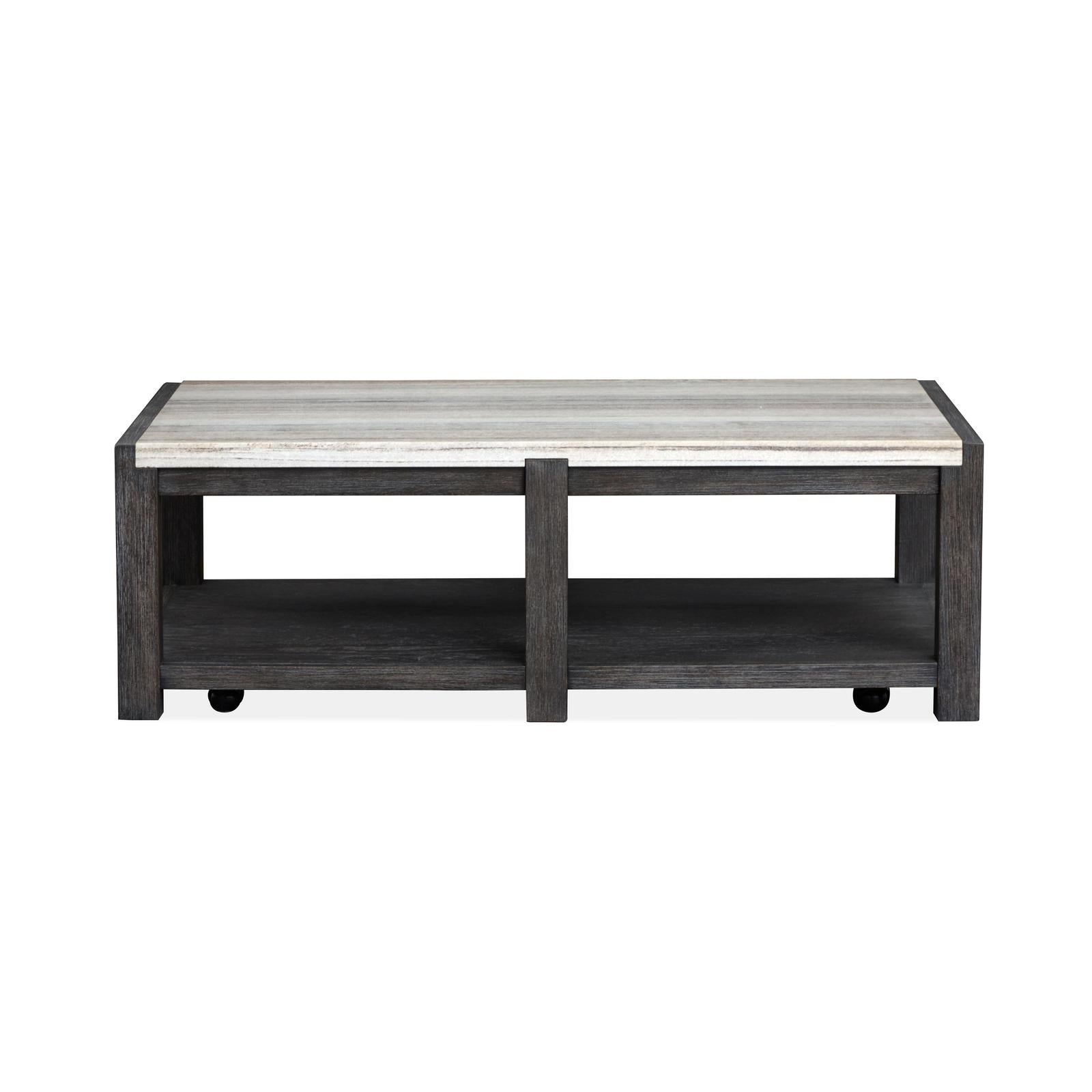 Magnussen Home Plum Creek Rectangular Cocktail Table With Casters
