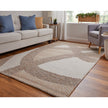 Feizy Pollock 8952F Modern Abstract in Brown/Tan/Ivory