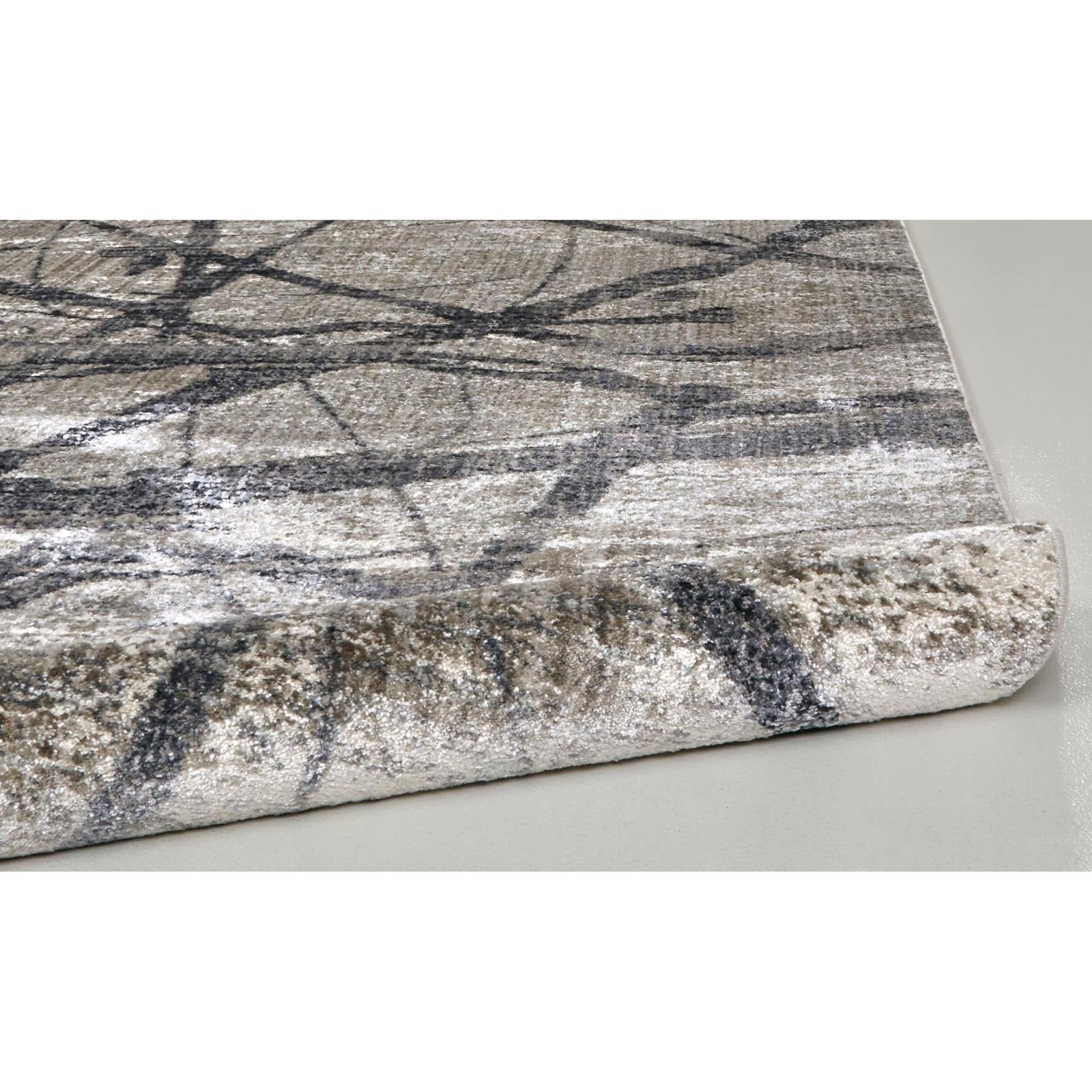 Feizy Kano 3877F Transitional Abstract Rug in Taupe/Gray/Ivory