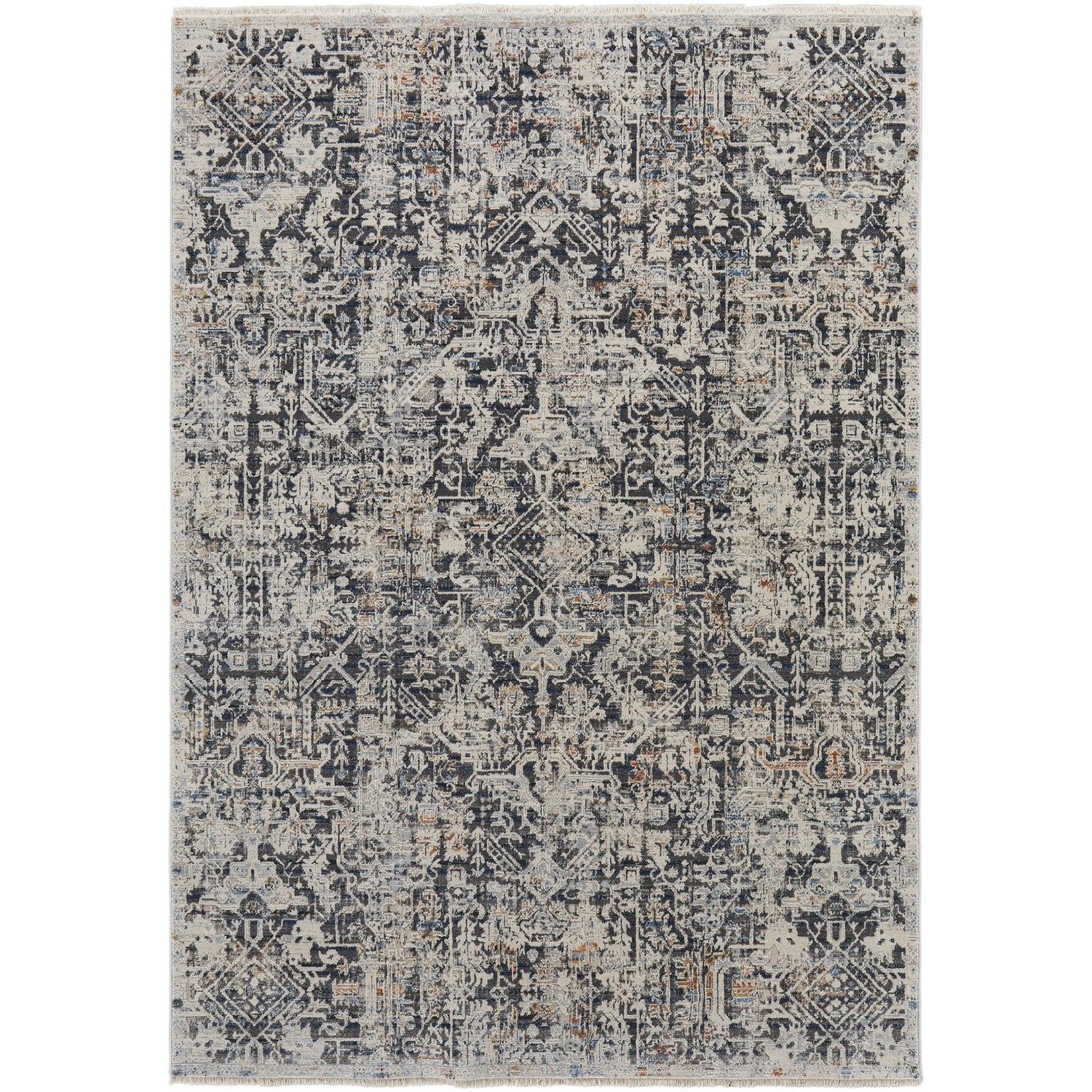 Feizy Kaia 39HUF Transitional Distressed in Ivory/Gray/Taupe