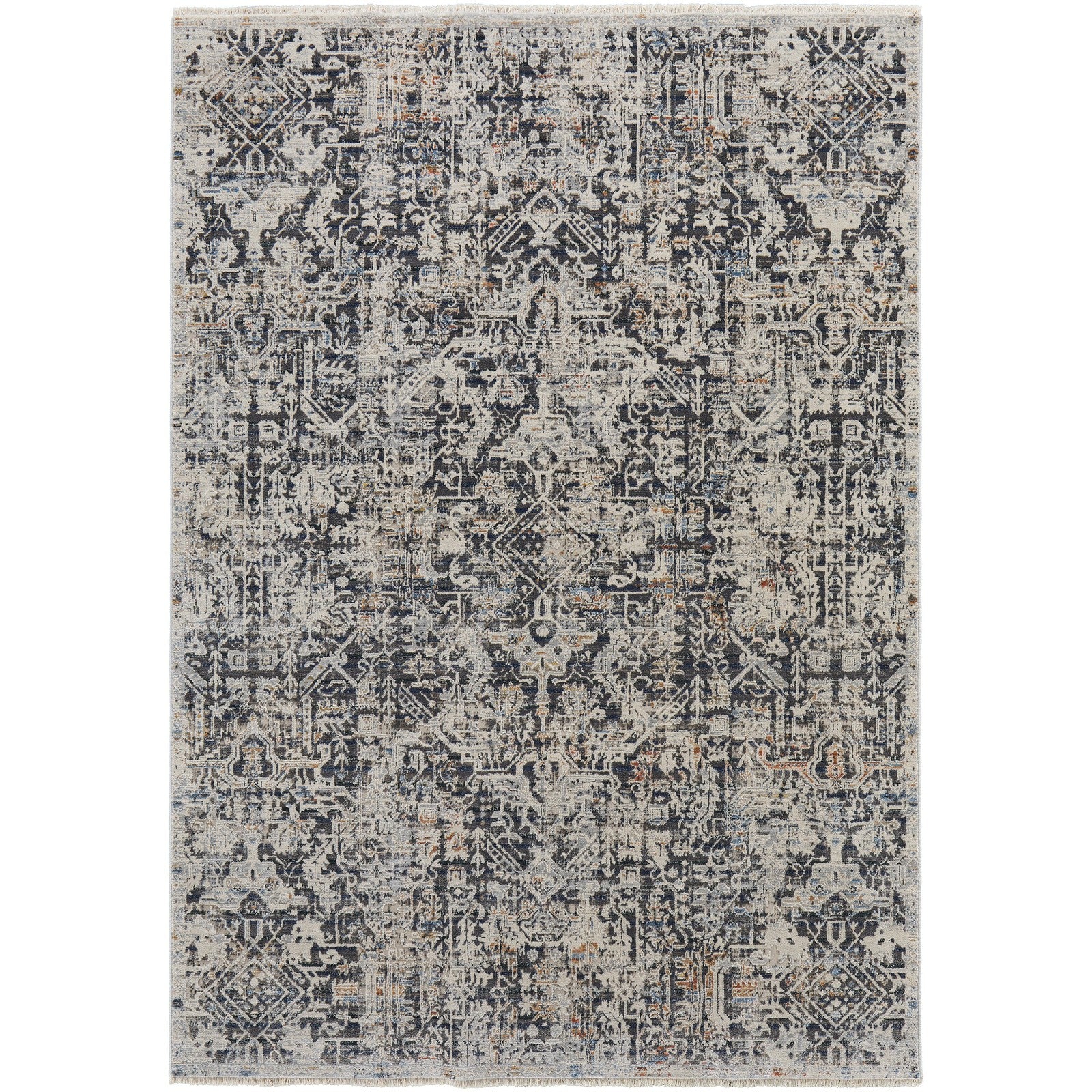 Feizy Kaia 39HUF Transitional Distressed in Ivory/Gray/Taupe